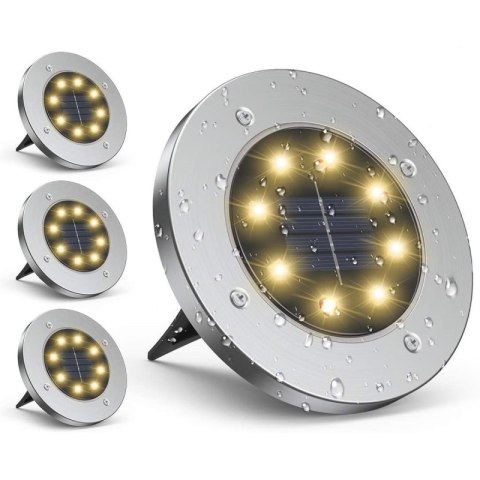 LAMPA SOLARNA 8 LED SMD DO WBICIA W PODŁOŻE KPL.4SZT #H1