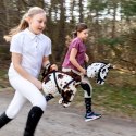 Skippi Hobby Horse w brązowe łaty - duży koń na kiju - kantar w zestawie