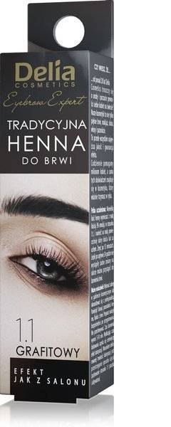 Delia henna do brwi tradycyjna 1.1 grafitowa 2g