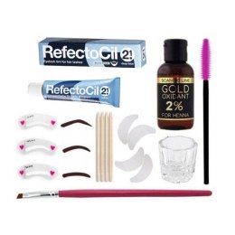 REFECTOCIL Henna 2,1 + Oksydant + Kieliszek zestaw XXL