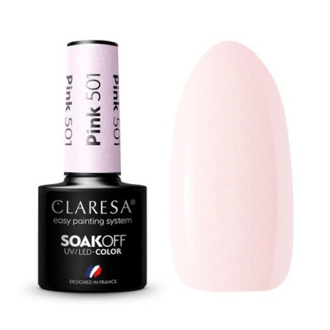 CLARESA Lakier hybrydowy PINK 501 -5g