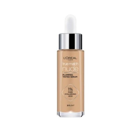 L'OREAL True Match Serum Nude Plumping Tinted Serum serum w podkładzie 2-3 Light 30ml