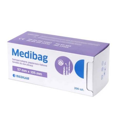 MEDILAB Medibag Torebki do sterylizacji 57mm x 105mm