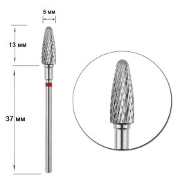 Staleks Frez z Węglika Płomień Czerwony 5/13mm FT90R050/13