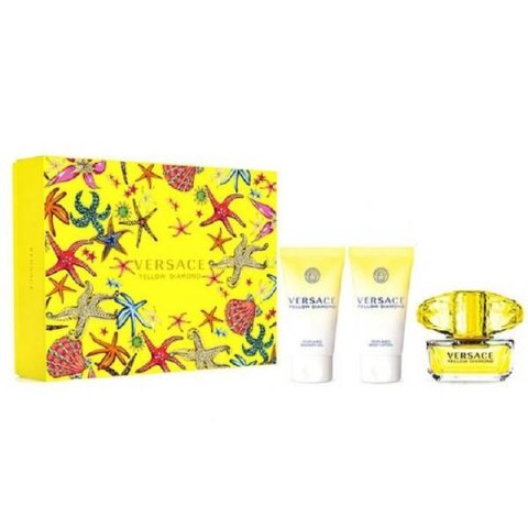 Yellow Diamond zestaw woda toaletowa spray 50ml + balsam do ciała 50ml + żel pod prysznic 50ml