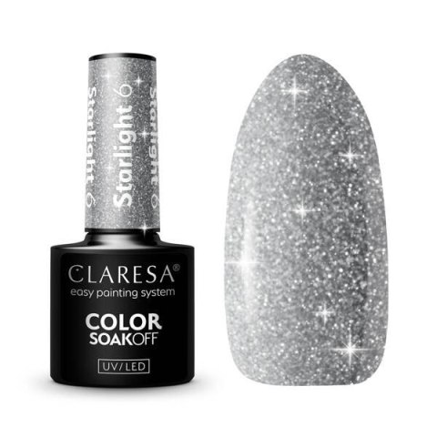 CLARESA Lakier hybrydowy Starlight 6 5g efekt flash