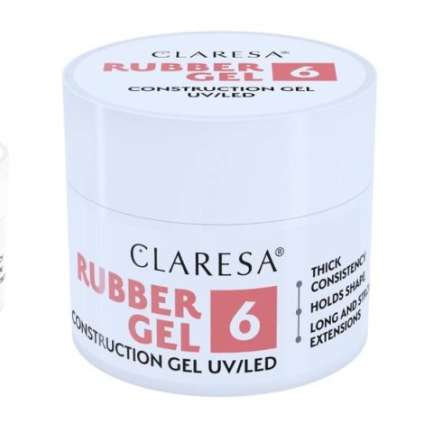 Claresa żel budujący UV LED do Paznokci Rubber gel 6- 12g