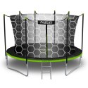 Trampolina ogrodowa 12ft/374cm z siatką wewnętrzną i drabinką Neo-Sport