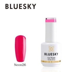 Bluesky lakier hybrydowy NEON 26 BRIGHT RED MAJESTIC 15ml