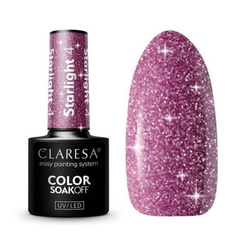 CLARESA Lakier hybrydowy Starlight 4 5g efekt flash