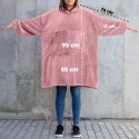 Bluzair Bluza Koc Hoodie Oversize Polska Różowy