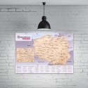 Mapa Odkrywcy Polska plakat ZDRAPKA w tubie duża